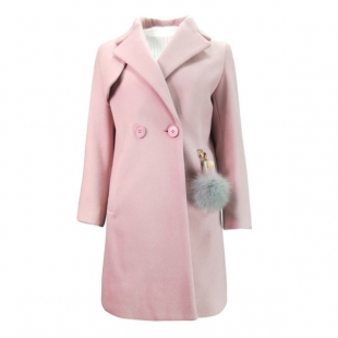 秋冬新款韩版气质西装领呢子大衣龙凤呢中长款毛呢外套M3501